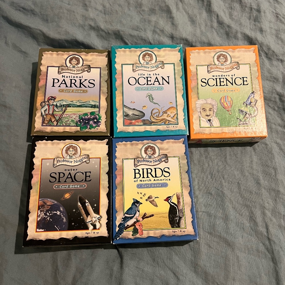 Lot of 5 Professor Noggin's Educational Card Game Trivia Children Kids